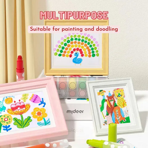 Mideer Washable Round Tip Markers 24 Colours