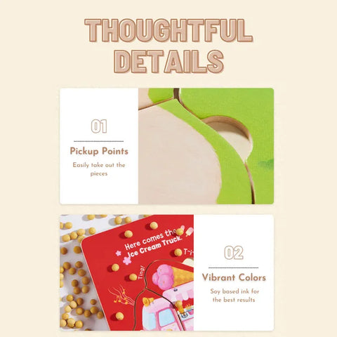 Mideer Wooden Puzzle Set Busy Traffic