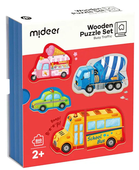 Mideer Wooden Puzzle Set Busy Traffic
