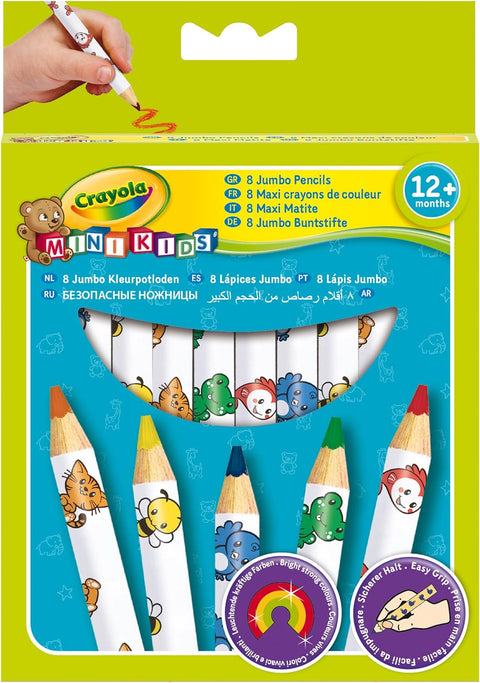 Mini Kids Jumbo Decorated Pencil, 8 Pack