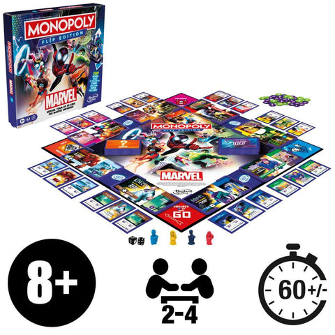 Monopoly Flip Edition: Marvel Board Game