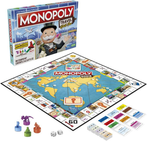 Monopoly Travel World Tour Board Game, English