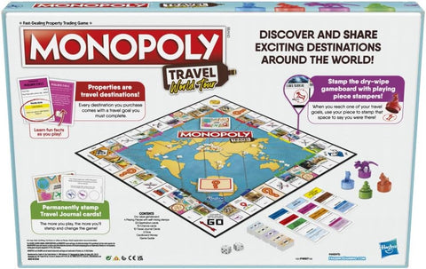 Monopoly Travel World Tour Board Game, English