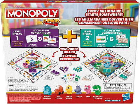 Monopoly Junior 2 in 1 Board Game French