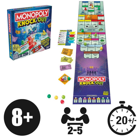 Monopoly Knockout Family Party Game