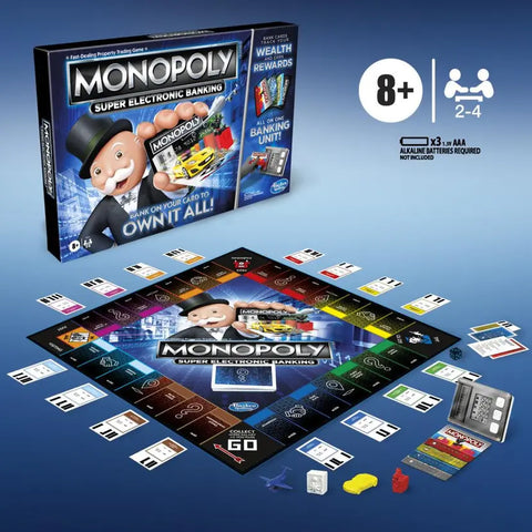 Monopoly Super Electronic Banking Board Game, English