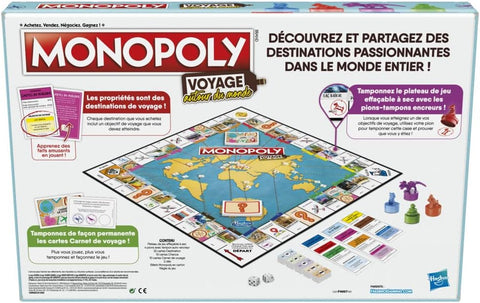 Monopoly Voyage Autour du Monde Jeu de société, French