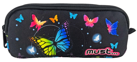 Must Energy Butterflies 2 Zippers Pencil Case