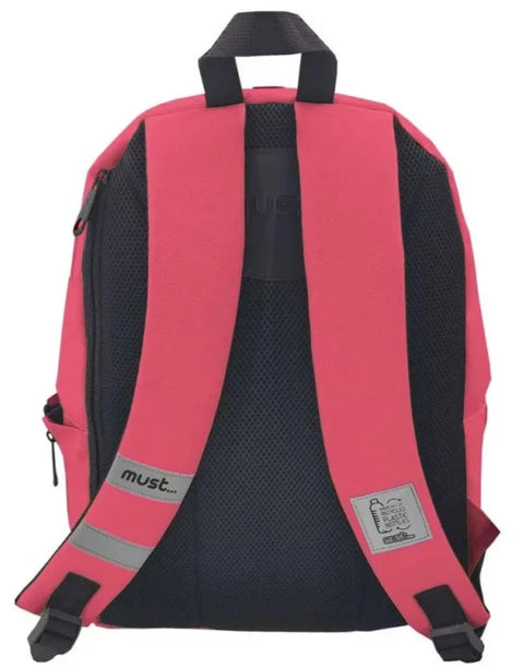 Must Monochrome Plus 1 Compartment Backpack 42cm Pink