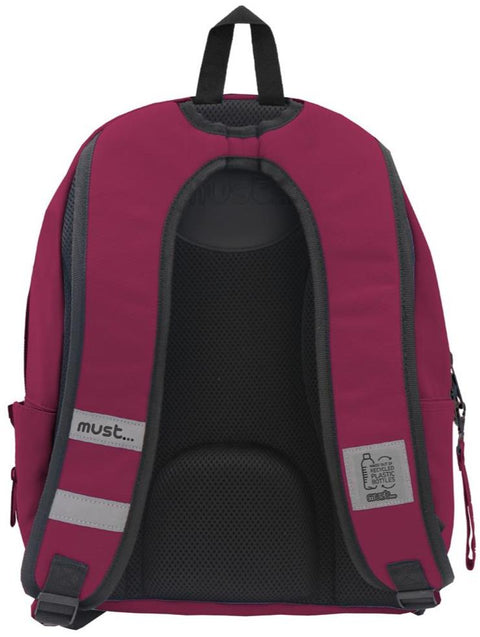 Must Monochrome 2 Compartments Backpack 42cm Bordeaux