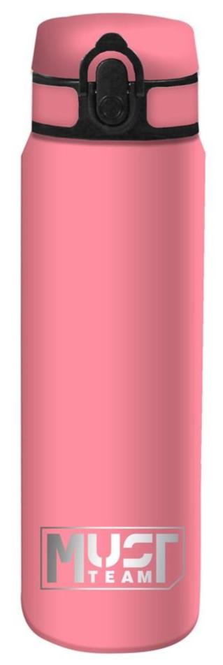 Must Monochrome Stainless Steel Water Bottle Pink 600ml