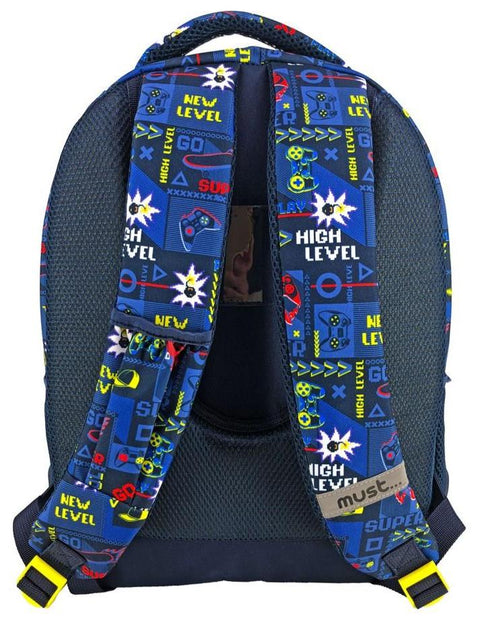 Must Press Start 3 Compartments Backpack 43cm