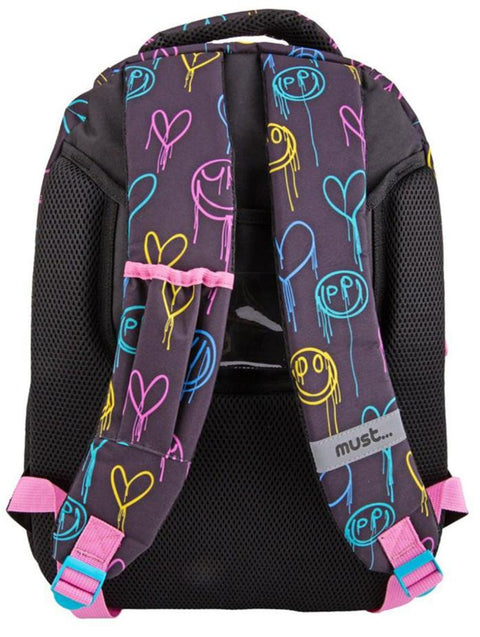 Must Xpression Melted Heart 3 Compartments Backpack 43cm