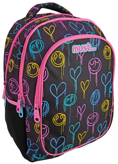 Must Xpression Melted Heart 3 Compartments Backpack 43cm