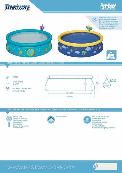 My First Fast Set Spray Pool 152x38cm