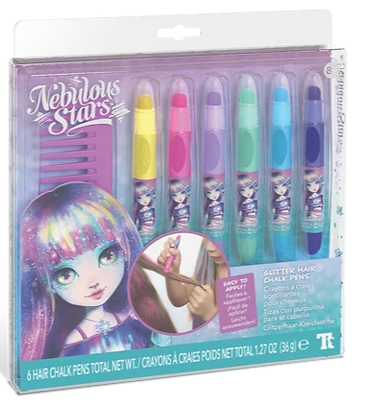 Nebulous Stars Glitter Hair Chalk Pens