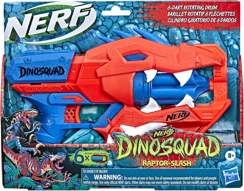 Nerf DinoSquad Raptor-Slash Dart Blaster, 6-Dart Rotating Drum