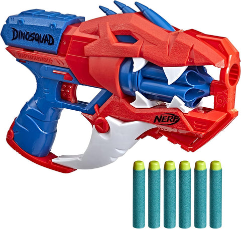 Nerf DinoSquad Raptor-Slash Dart Blaster, 6-Dart Rotating Drum