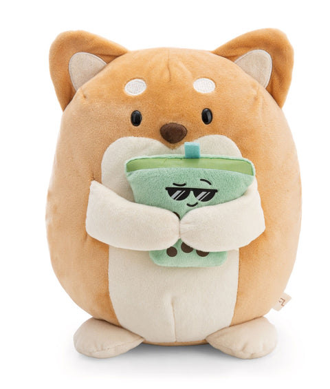 Nici Soft Toy Mymochi Dog Hiro With Bubble Tea 27cm