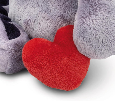 Nici Soft Toy Love Elephant Dark Grey With Magnetic Heart 32cm