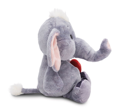 Nici Soft Toy Love Elephant Dark Grey With Magnetic Heart 32cm