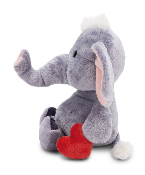 Nici Soft Toy Love Elephant Dark Grey With Magnetic Heart 32cm