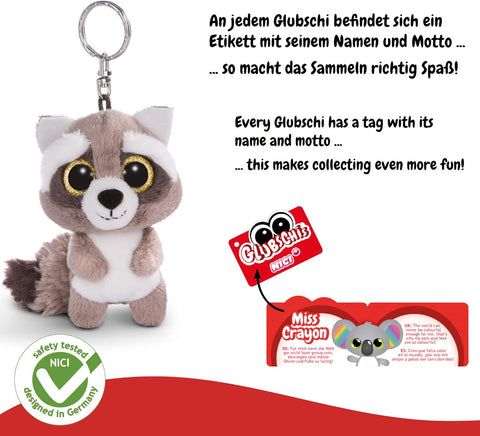 Nici Glubschis Key Ring Racoon Clooney 9cm