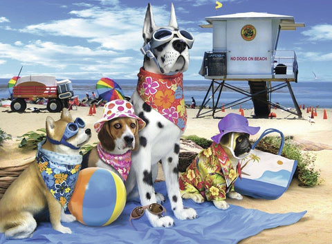 No Dogs On The Beach Puzzle, 100 Pieces