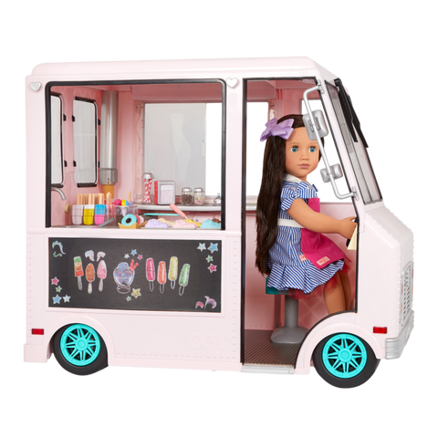 Our Generation Sweet Stop Ice Cream Truck Pink for 18" Dolls