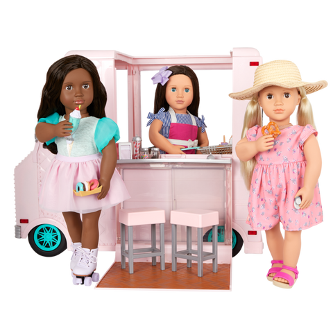 Our Generation Sweet Stop Ice Cream Truck Pink for 18" Dolls