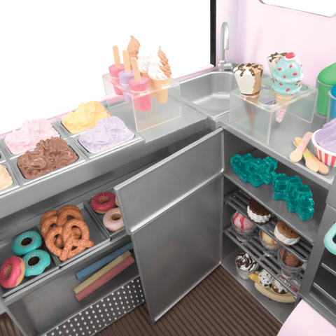 Our Generation Sweet Stop Ice Cream Truck Pink for 18" Dolls