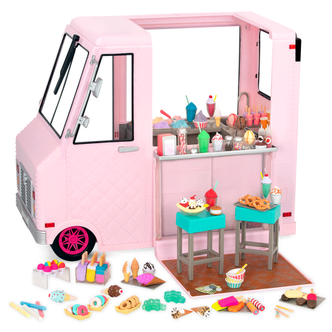 Our Generation Sweet Stop Ice Cream Truck Pink for 18" Dolls