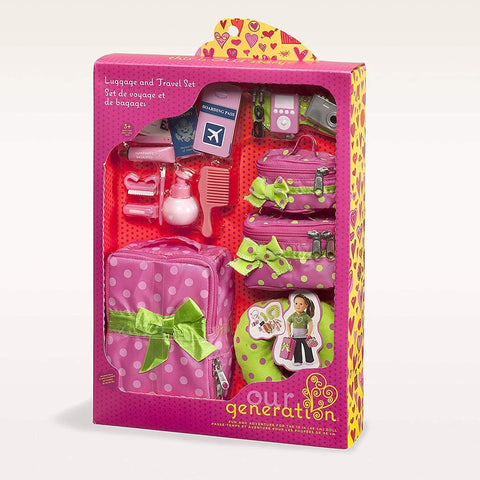 Our Generation Travel Luggage and Accessory Set for 18" Dolls