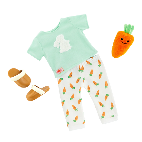 Our Generation Bedtime Bunny Pajama Outfit for 18" Boy Dolls