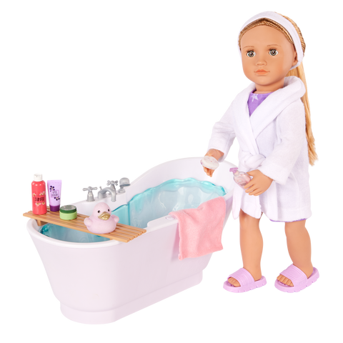 Our Generation Bubbly Bathtime Bathtub Accessory with Water Sounds for 18" Dolls