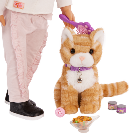 Our Generation Hop In Cat Carrier Pet Carrier & Plush Kitten Set for 18" Dolls