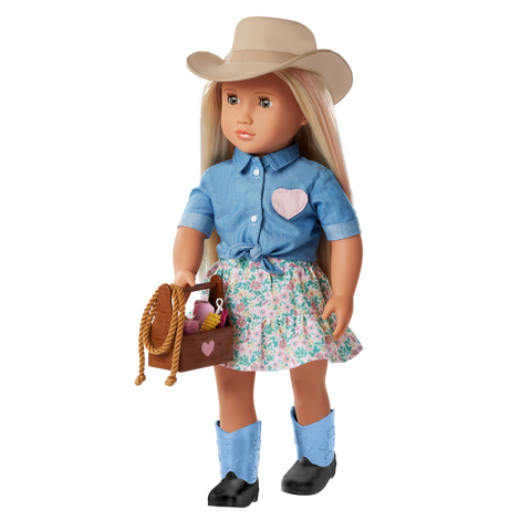 Our Generation Lainey Posable 18" Cowgirl Doll & Storybook