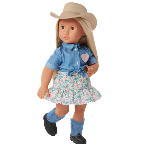 Our Generation Lainey Posable 18" Cowgirl Doll & Storybook