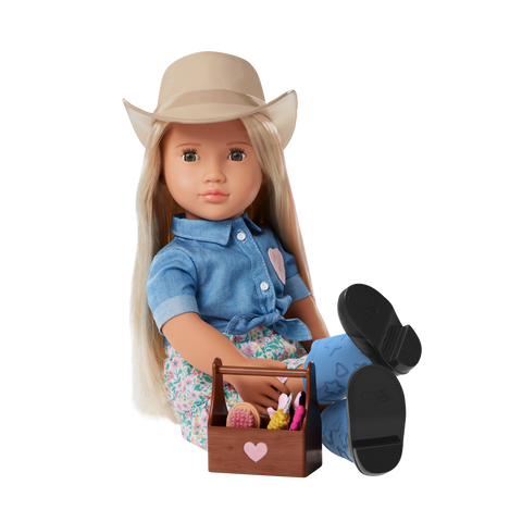 Our Generation Lainey Posable 18" Cowgirl Doll & Storybook