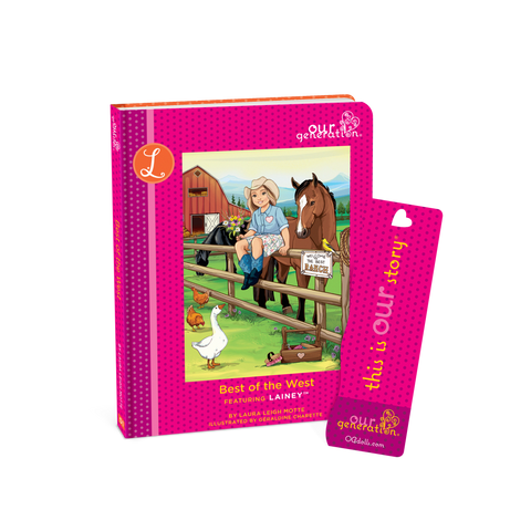 Our Generation Lainey Posable 18" Cowgirl Doll & Storybook
