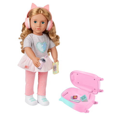 Our Generation Linzi 18" Doll with Luggage & Accessories