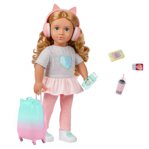 Our Generation Linzi 18" Doll with Luggage & Accessories
