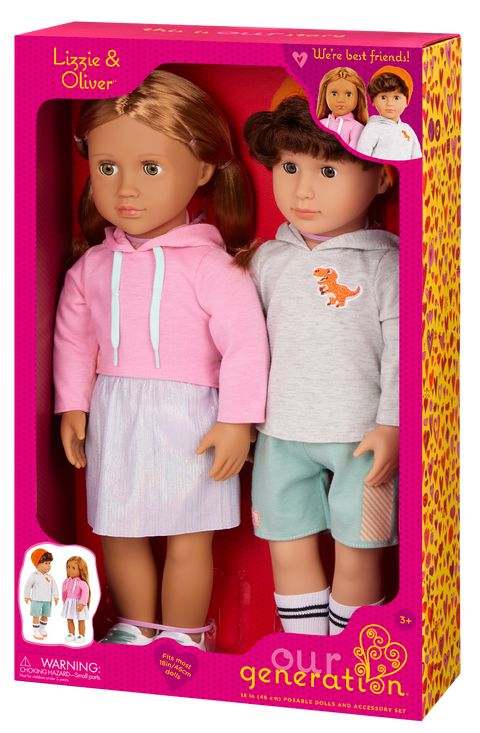 Our Generation Lizzie & Oliver 18" Doll Best Friends Set