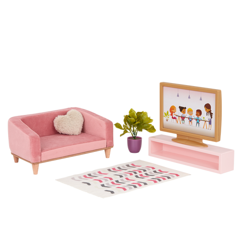 Our Generation Lovely Living Room Set Dollhouse Furniture for 18" Dolls
