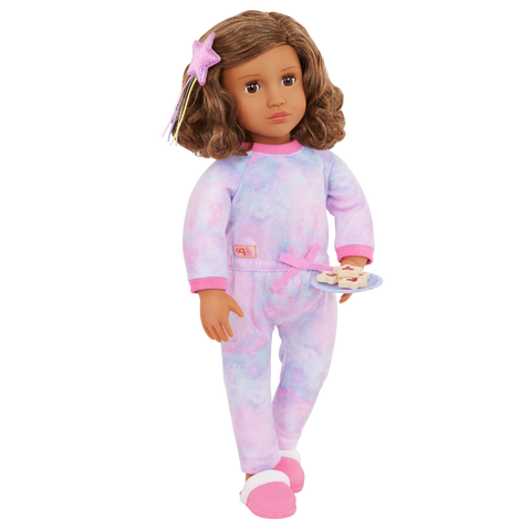 Our Generation Luna Posable 18" Slumber Party Doll & Storybook