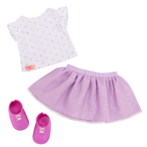 Our Generation Tabby Posable 18" Doll & Pet Bunny Set