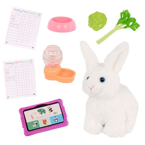Our Generation Tabby Posable 18" Doll & Pet Bunny Set