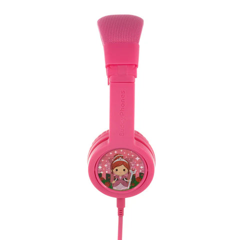 Buddyphones Explore Plus Foldable Headphones With Mic Rose Pink