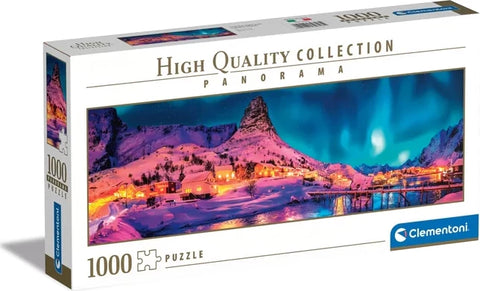 Panorama Colorful Night Over Lofoten Islands Puzzle, 1000 Pieces