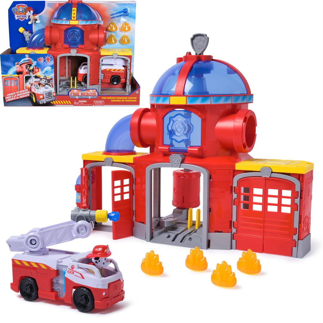 Paw Patrol Fire Rescue Command Center with Marshall Figure – PlayBox